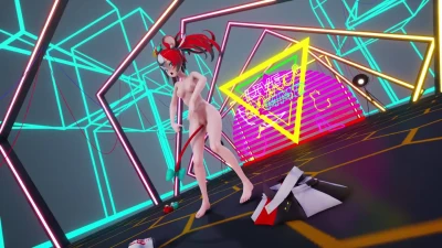 Hakos Baelz - Addiction Nude Dance | kirby2019 MMD Vtuber