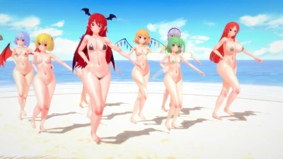 Ex13 Touhou Characters Tampil Seksi dengan Bikini Transparan