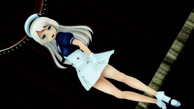 MINNIE Cherry Sky dengan Wakame-chan Jarvis oleh Takesiman - Kancolle MMD