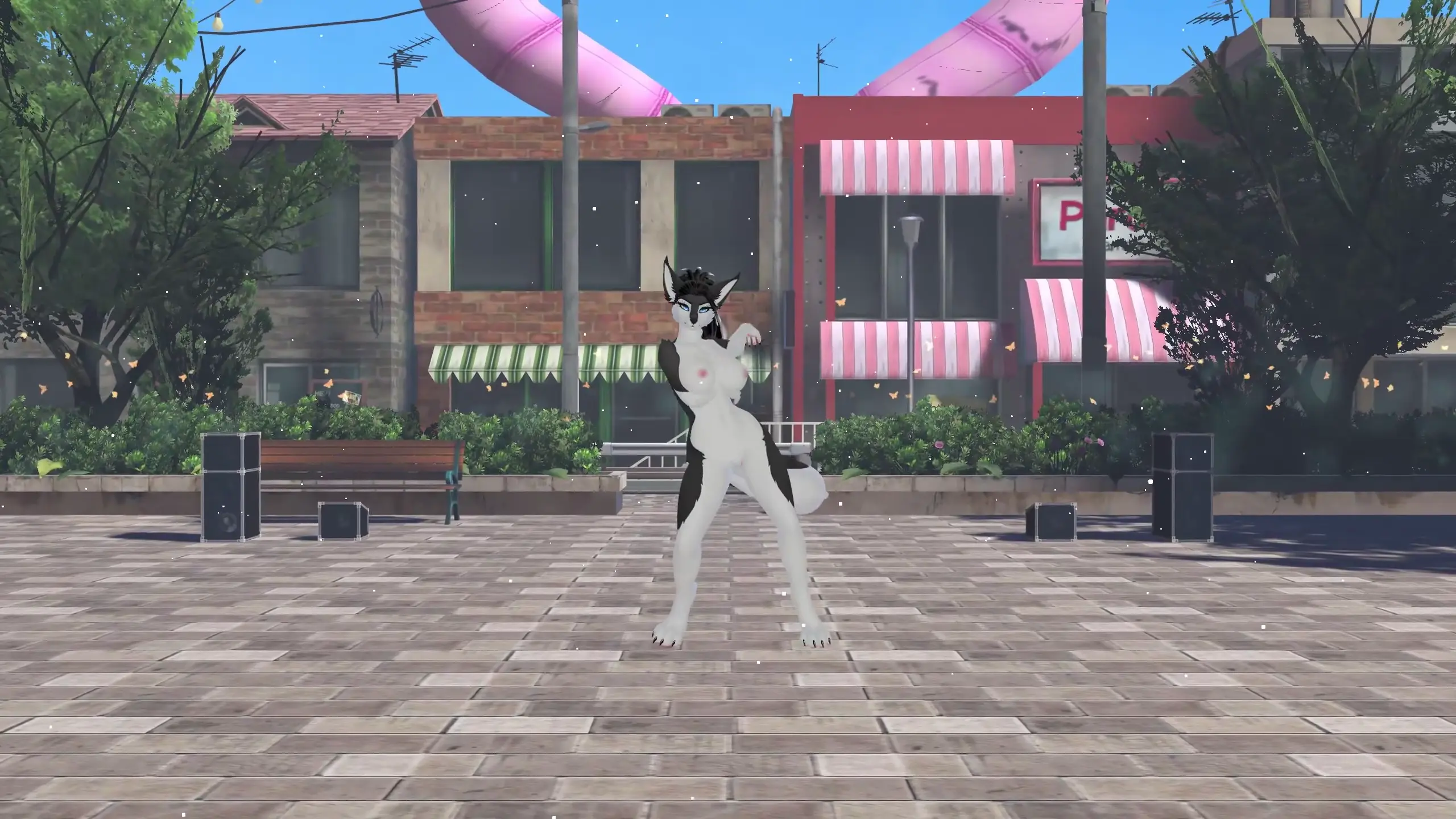 VRChat Furry MMD - DarkWolf Spark, 1440p 60fps, R18 видео