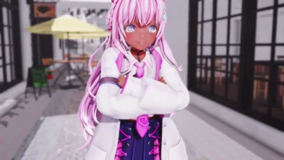 【ของเล่นสีแทน】ขอร้องนะ Darling Hakui_koyori Strip VTuber MMD เซ็กซี่