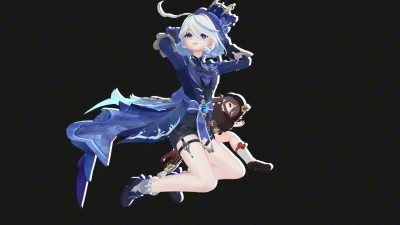 Furina + Hu Tao Boss Bitch - Vídeo MMD Ardente Emu