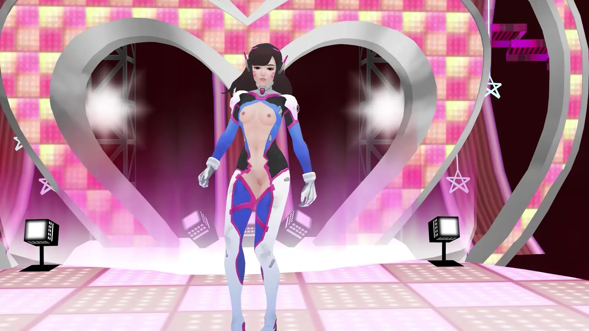 R18 MMD D.Va สะโพกใหญ่ Wiggle Wiggle แบบเซ็กซี่ Overwatch