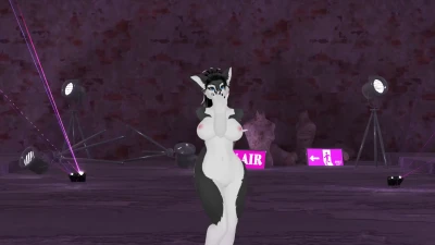 VRChat Furry MMD - DarkWolf 性感貓咪裸舞表演【R18】