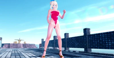 【MMD】にゅにょのアカリが透け水着でNew Thang披露