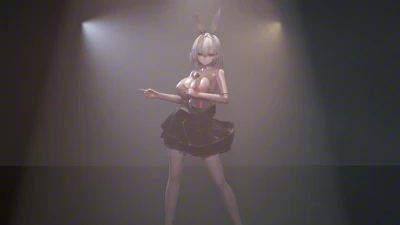 (Blender) Endray的天狼星pokerdance - 大胸Azur Lane短裙
