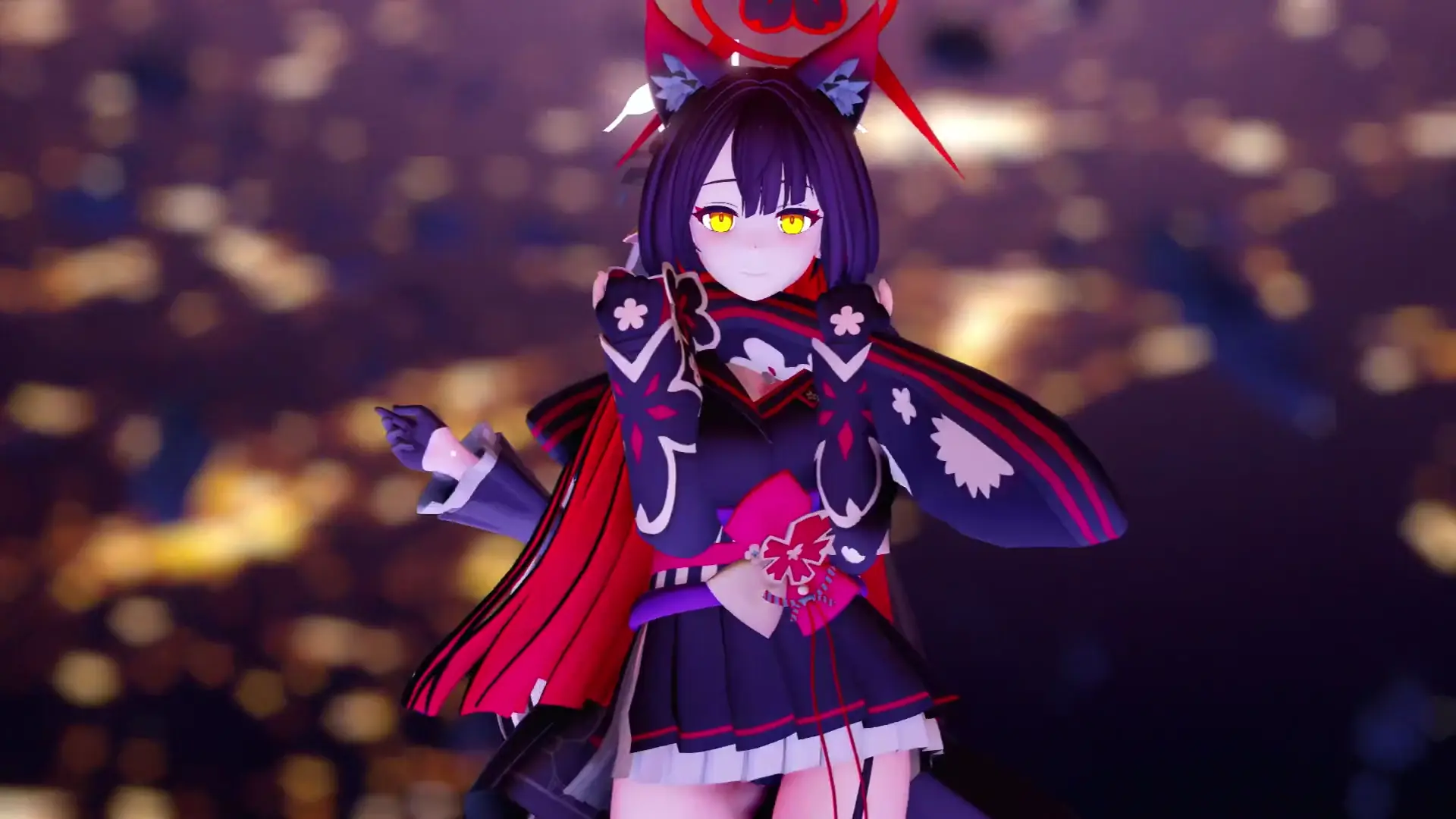 Blue Archive 【HUNTRiX - Golden】 Wakamo-Sakurako-Mari น่ารัก MMD