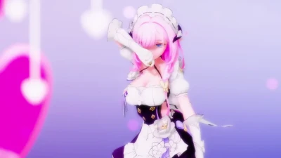 MMD Hibikase Elysia Sensual por Manynight | Honkai Impact 3 Rosa
