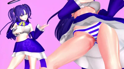 【R18】MKZ mk3 Hayase Yuuka ในชุดไอดอล สาวๆ Blue Archive เซ็กซี่