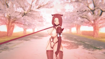 Cherry Sky - Соблазнительный танец MINNIE с красным волосами и ошейником