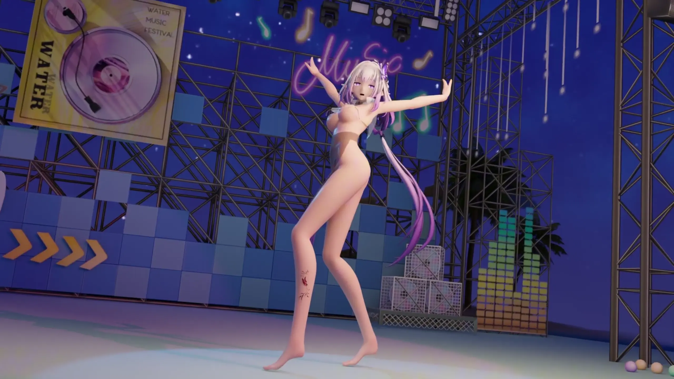 遐蝶 stay tonight bersama 刻芷 | Animasi Blender 3D yang Menggoda