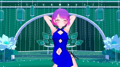 [MMD] Тw в китайском стиле с Ran: вызывающий танец с раздвинутыми ногами! #hololive #tokoyami_towa