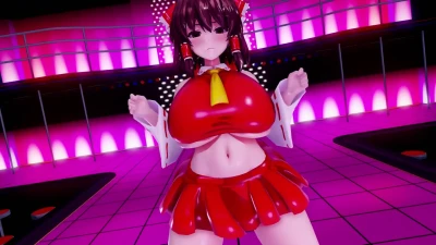 豐滿博麗靈夢動感擺臀舞蹈－Sir-Tunalot MMD大胸