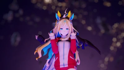 Uma 【HUNTRiX - Golden】 Zeruel Fun MMD quente e provocante