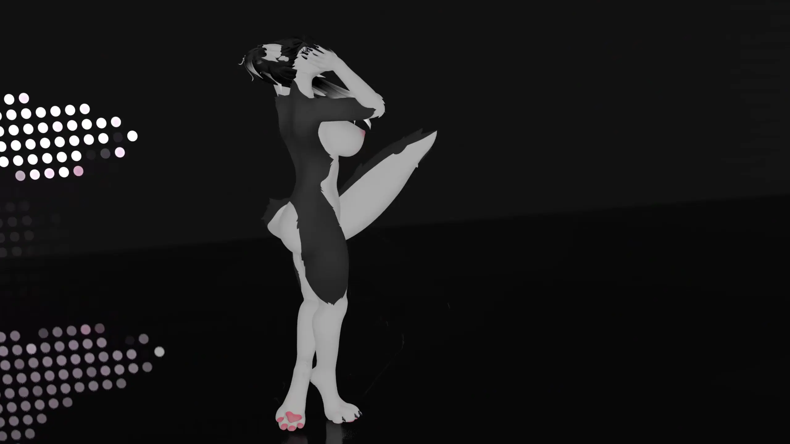 VRChat Furry MMD - DarkWolf голый Blue Moon 1440p 60fps R18