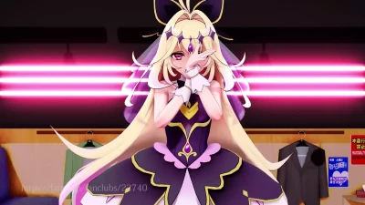 Maró-chan e キュアアルカナシャドウ numa dança sensual com panty, Darling!