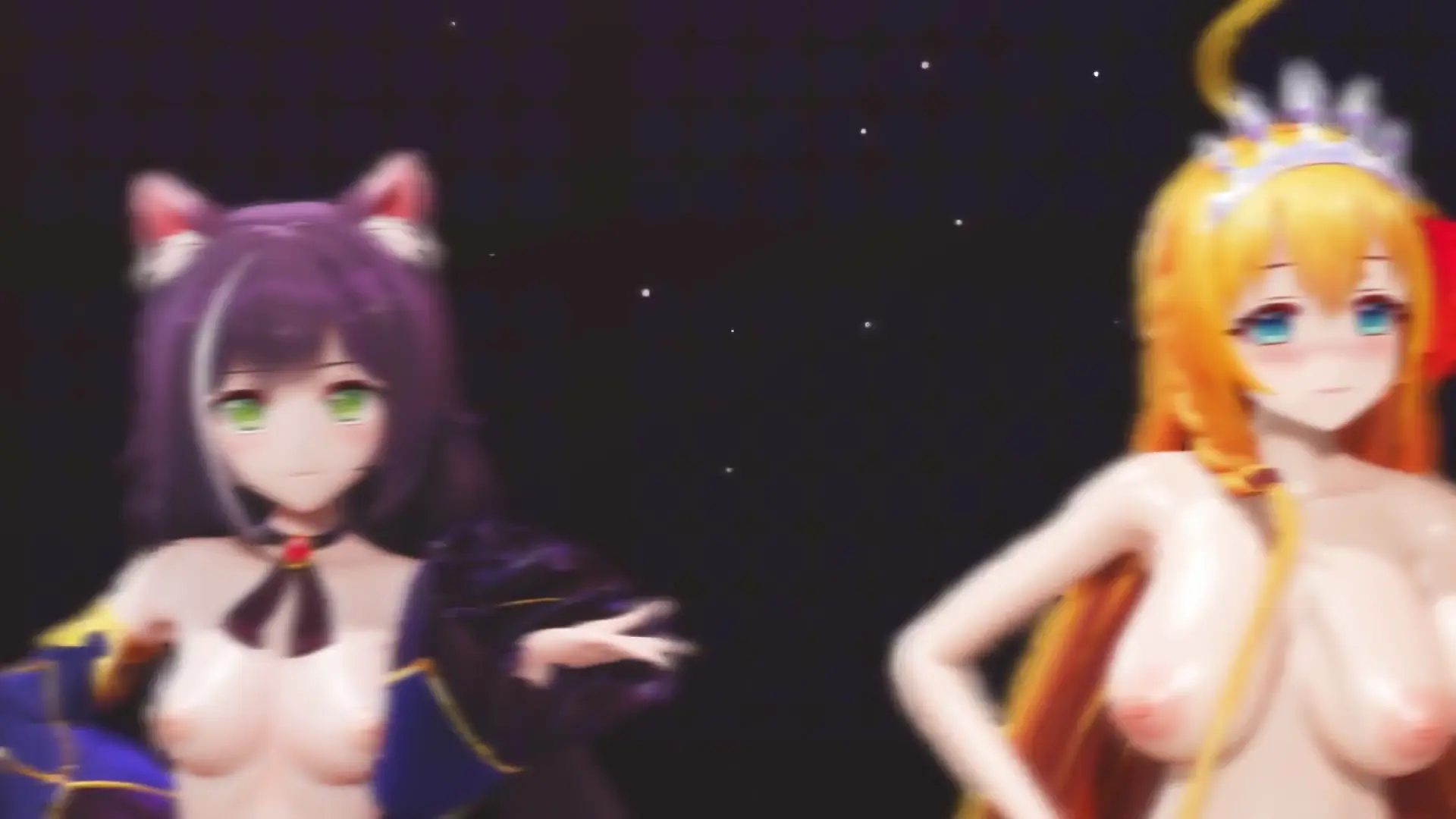 Yui, Pecorine, Kyaru SR Queencard - Princess Connect Redive MMD Seksi