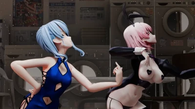 Getcha! Featuring Suisei & Calli by Sabasunax in Blender