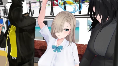 Sexo NTR y Futanari en Tren con Ichinose Ar◯na - Cran398 MMD
