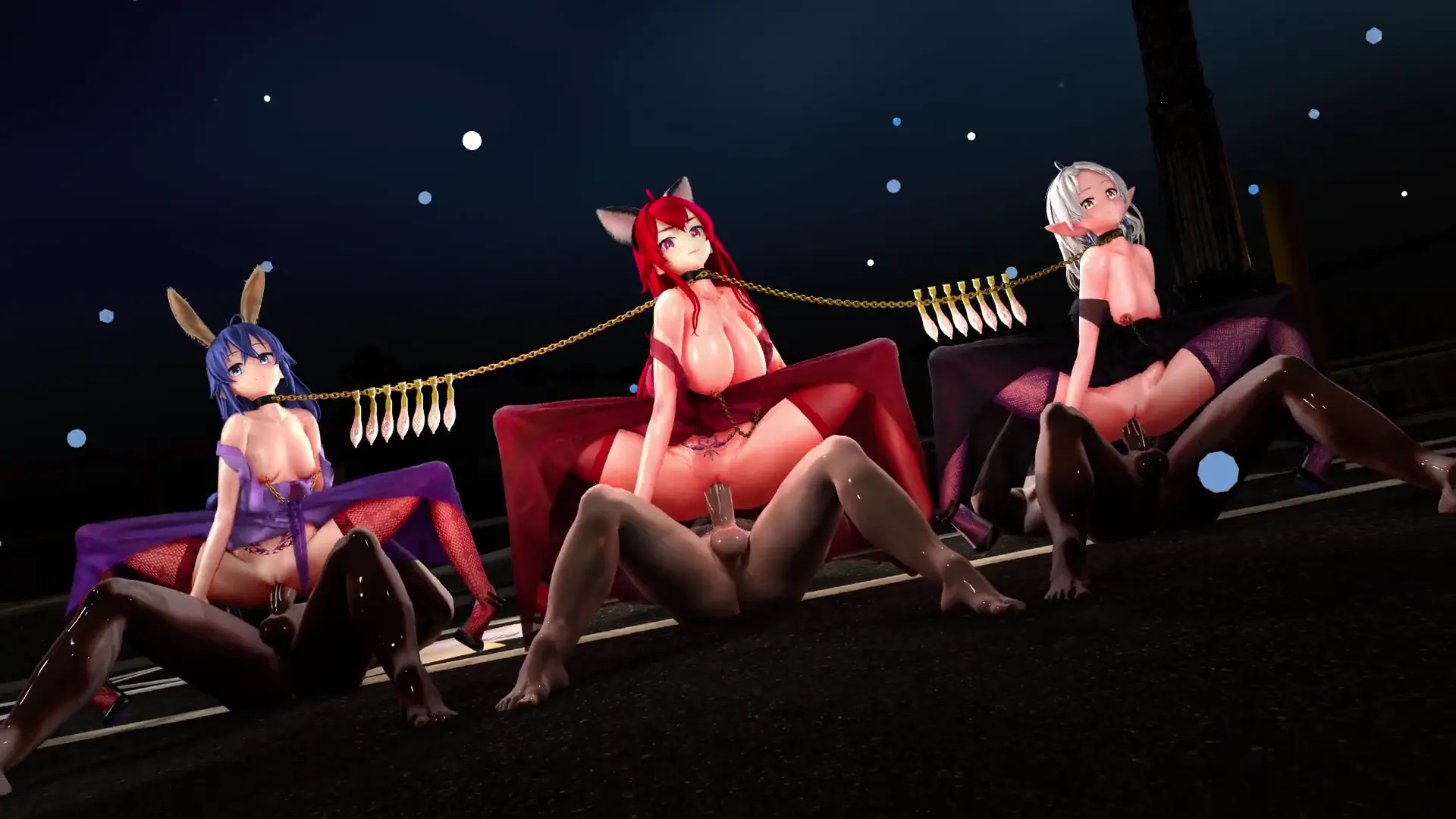 Sylphy, Roxy и Eris – сексуальный танец Lupin из Mushoku Tensei
