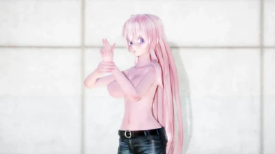 Топлес-танец «Куриный жест» от 巡音流歌 и 玉鹿其鹿粦5000 | Vocaloid MMD
