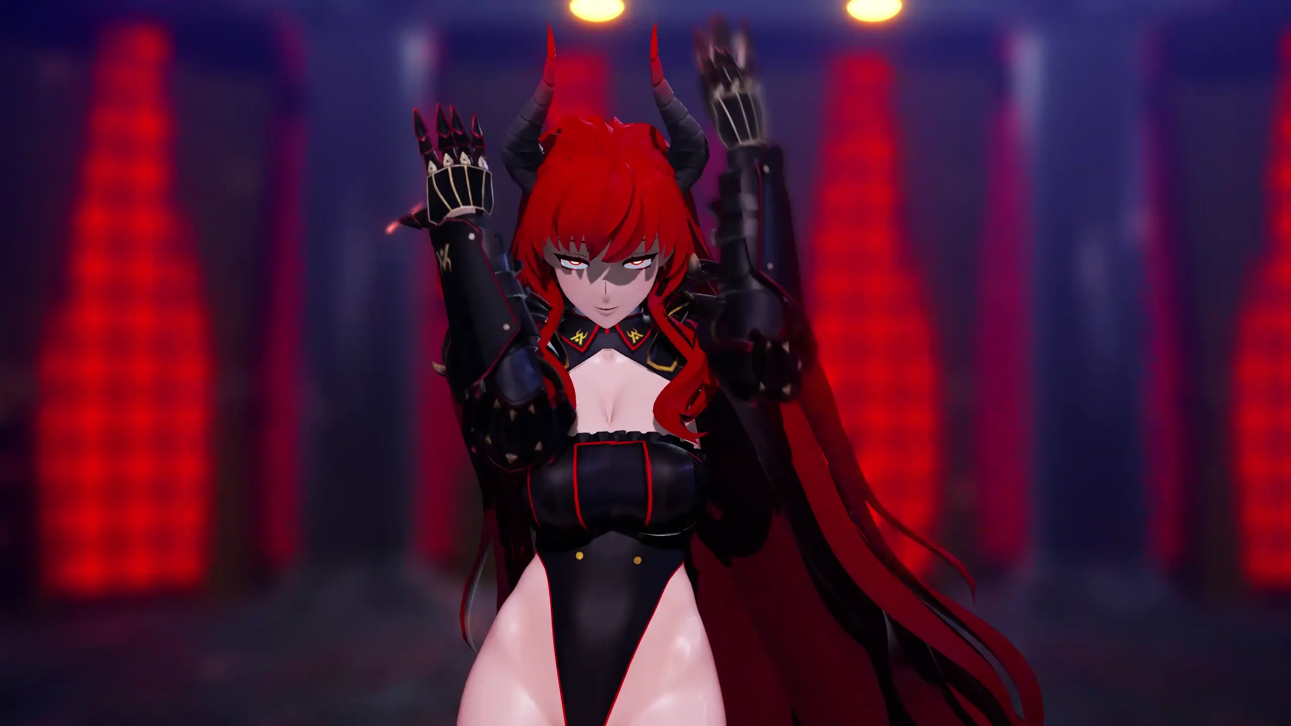 [MMD] LOVE DIVE - Vindicare Vengeance｜鎧甲紅髮魅魔誘惑