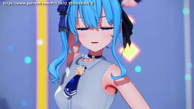 MMD Hololive Hoshimachi Suisei танцует под BLACKPINK ‘JUMP’ от Poltato