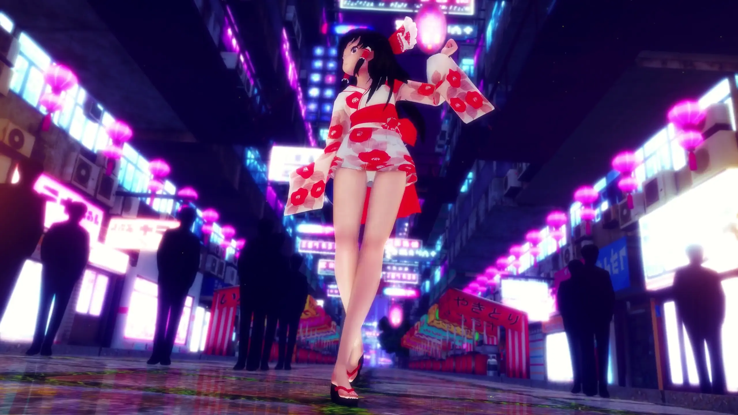 Reimu - Gokuraku Jodo: Strip Explícito de Hamselvish no MMD