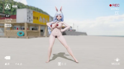 Pekomama and Bass Knight at the Beach | leopon MMD Erotic Dance