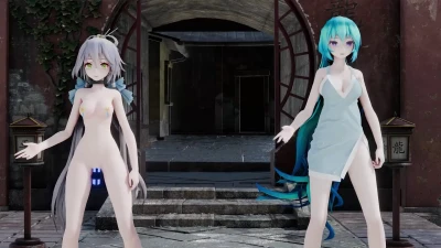 洛天依 & Miku - Chocolate Cream | Shion_Aquamarine Blender 3D