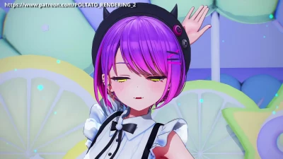 MMD Hololive 常闇トワ 舞動BLACKPINK《뛰어(JUMP)》| Poltato 渲染2