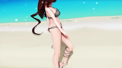 DEEP BLUE SONG โดย まっかろーね สุดเซ็กซี่ Hololive Vtuber MMD