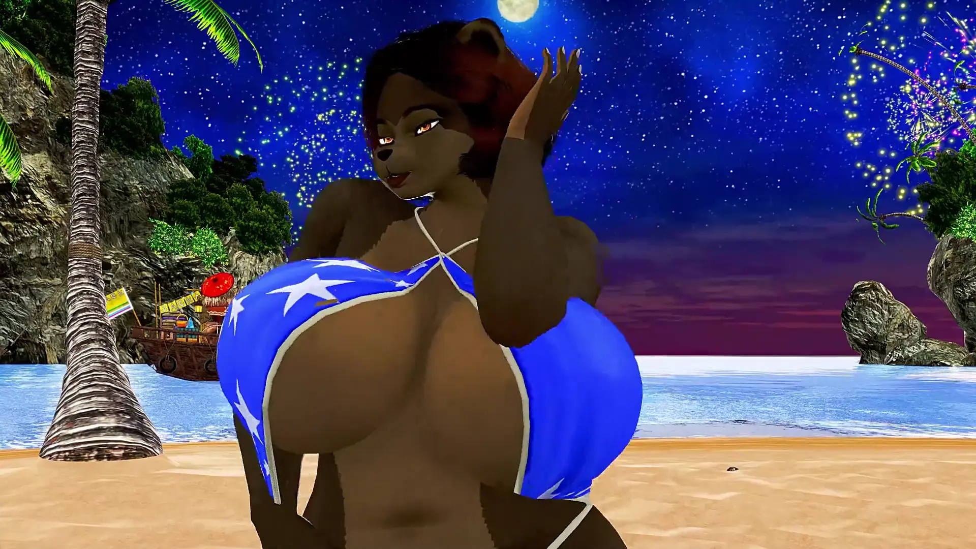 [MMD Furry] Tessa NUMBER NINE - 性感大碼母狗熱舞展示